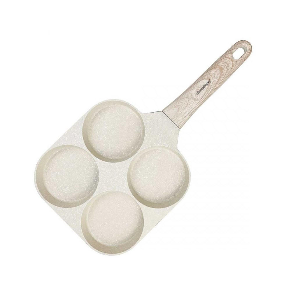 EIERPFANNE Creme 36/18.5/2.5 cm KB7823 - Creme, Metall (9cm) - Klausberg 