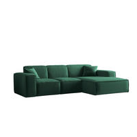 ECKSOFA Ottom Celes Premium Opera Velvet - Grün, Holzwerkstoff/Textil (266/165cm) - Fun Möbel