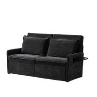 SCHLAFSOFA DE-33505 mit 5‑Stufen verstellbar Schwarz - Schwarz, Textil (172.5/95/71cm) - ComfortXL
