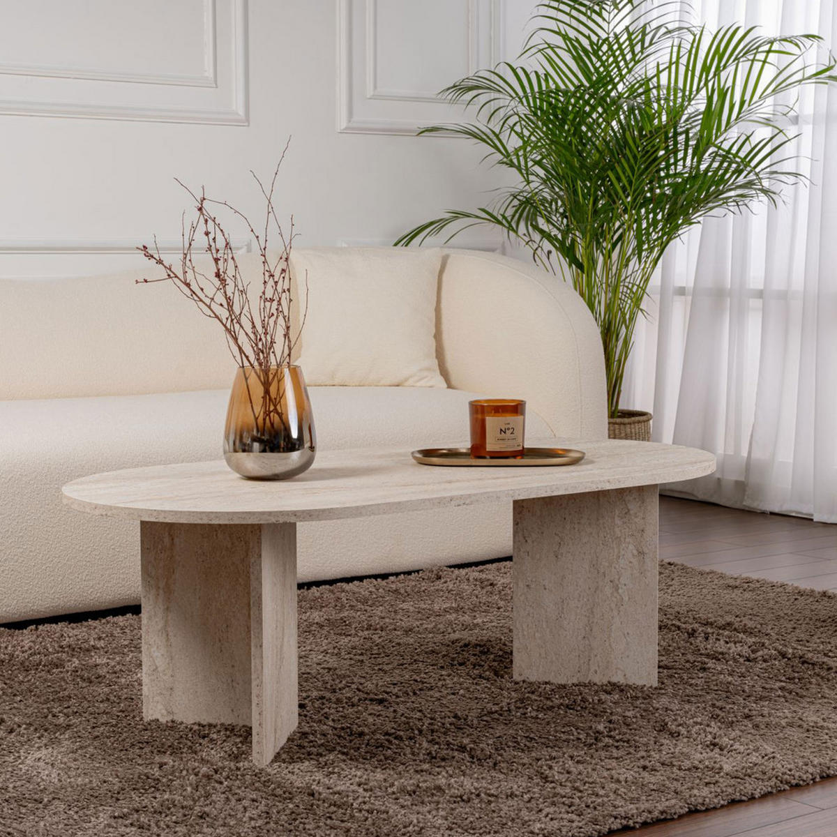 COUCHTISCH - Beige - Beige, Holzwerkstoff (119/60/40cm) - Drawer
