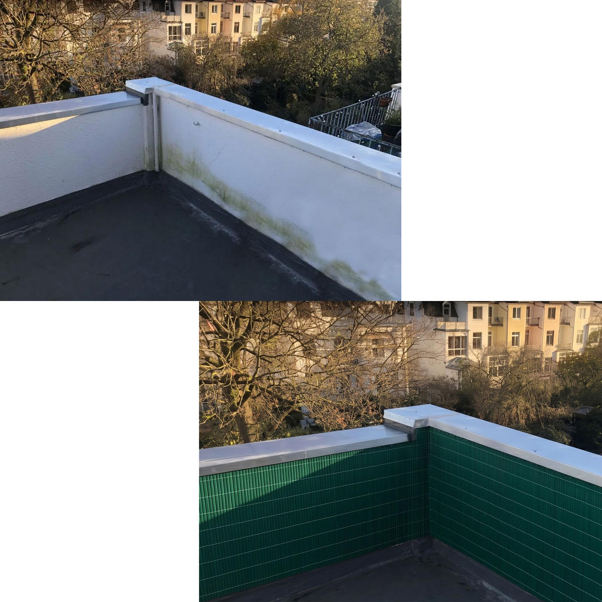 SICHTSCHUTZZAUN Balkon 100/600 cm PVC - Grün, Kunststoff (0.9/100cm) - urfence
