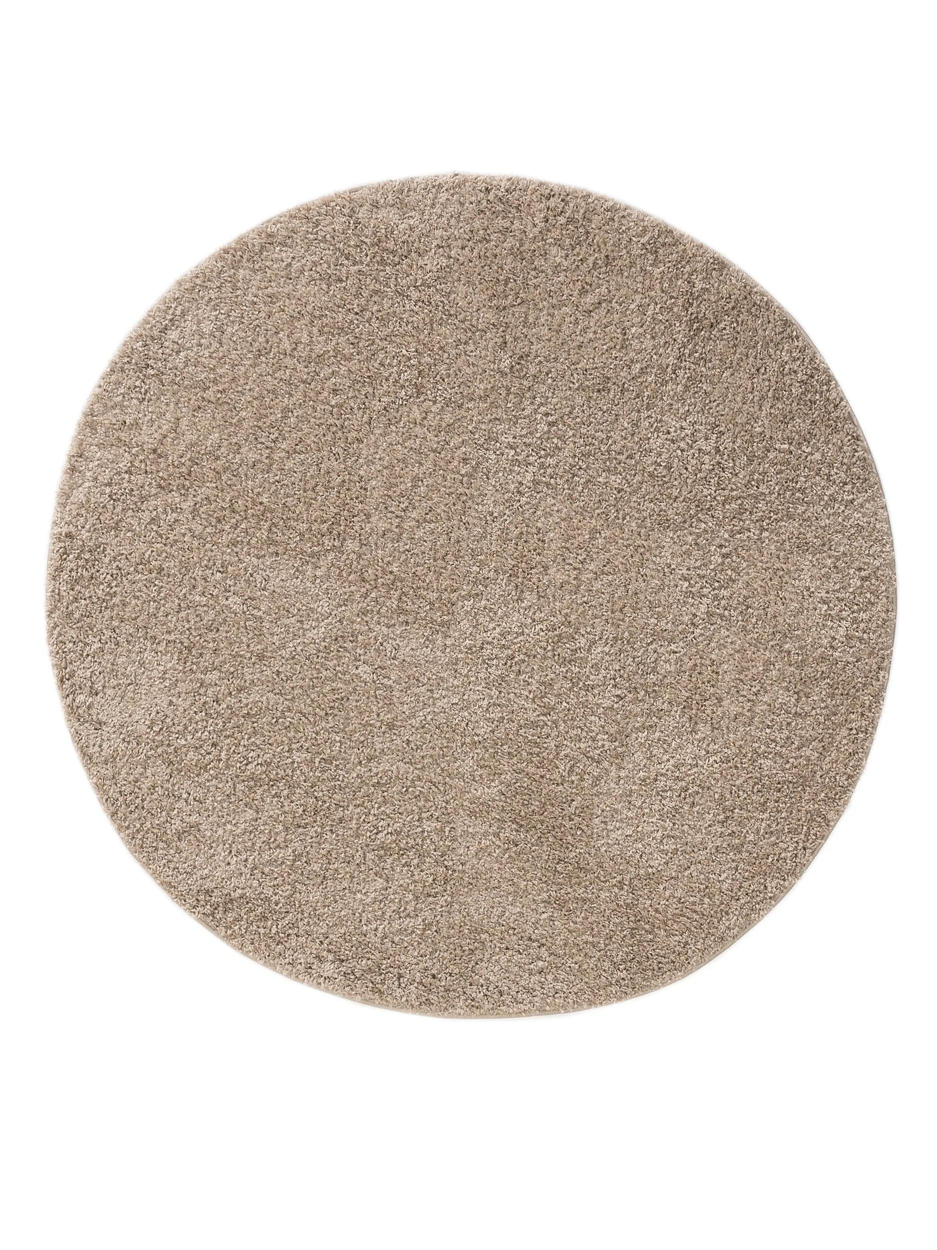benuta Hochflorteppich Beige 120x120 cm