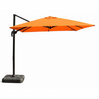 SONNENSCHIRM Palatino Orange Quadratisch 3 x 3 cm Deportiert Rotierbar um 360 - Orange, Metall (300/300cm) - Concept Usine