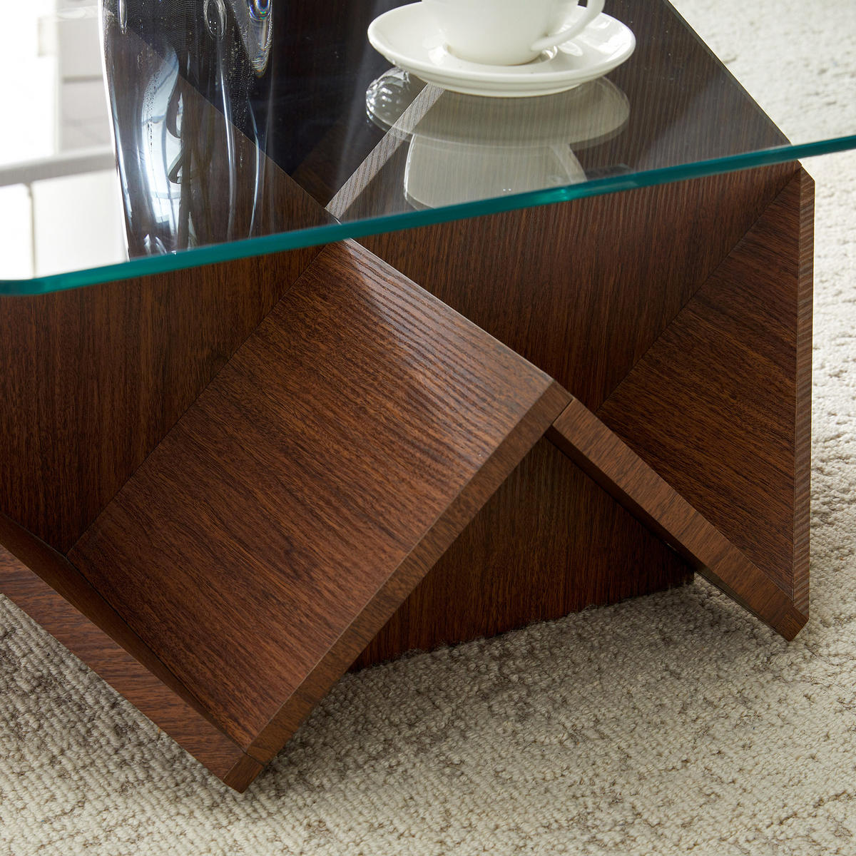 COUCHTISCH Walnuss 103/63/33,5 cm - Walnussfarben, Holzwerkstoff (63/103/33.5cm) - PANGIVO