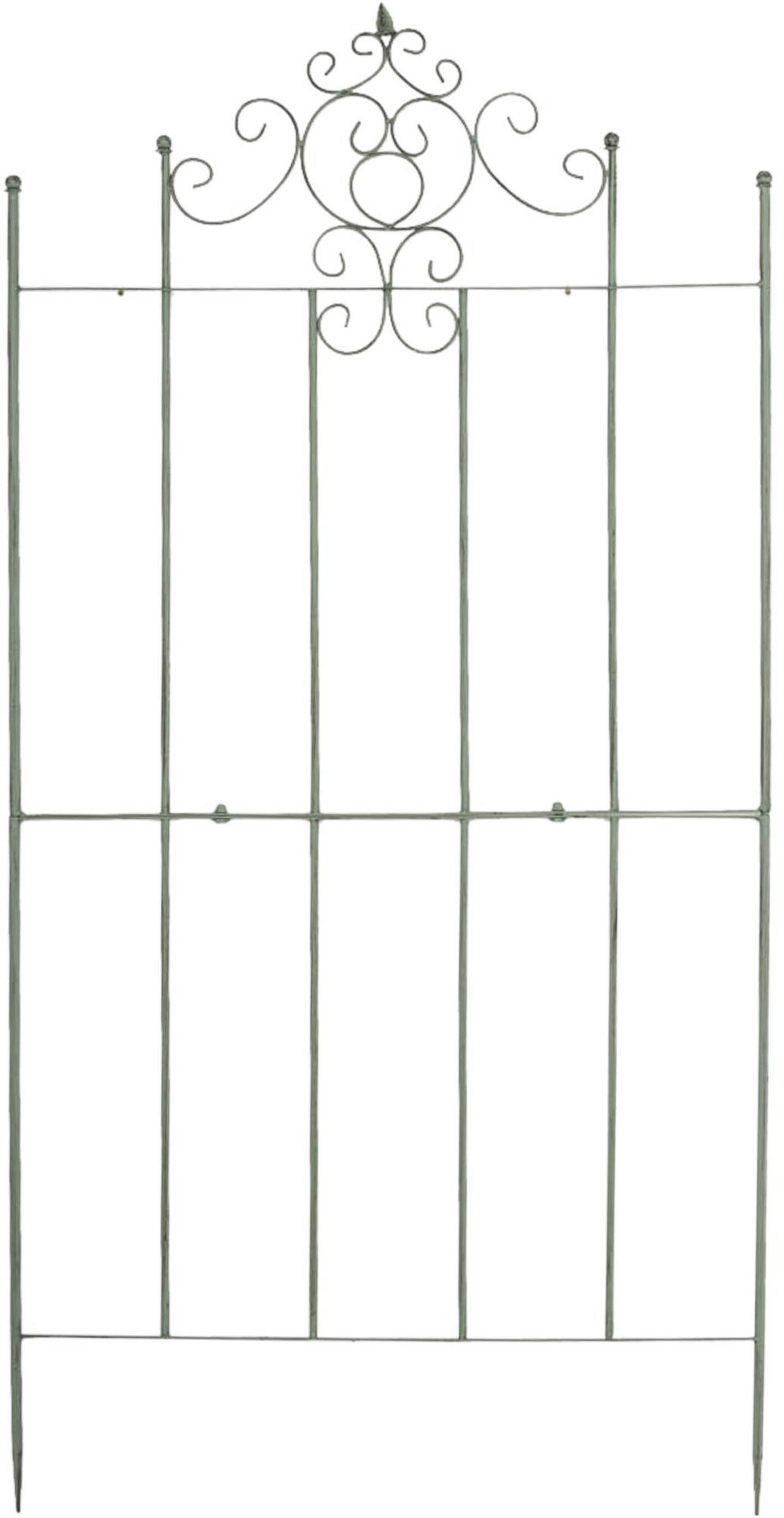 RANKGITTER Heike 86x2x170cm Metall Antik-Grün Rankhilfe - Grün, Metall (86/170/2cm) - DELUKE
