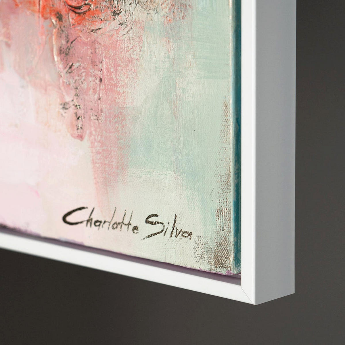 GEMÄLDE Stille Konsonanz Schattenfugenrahmen Weiß 120x80 cm - Weiß, Holz (120/80cm) - YS-art gallery