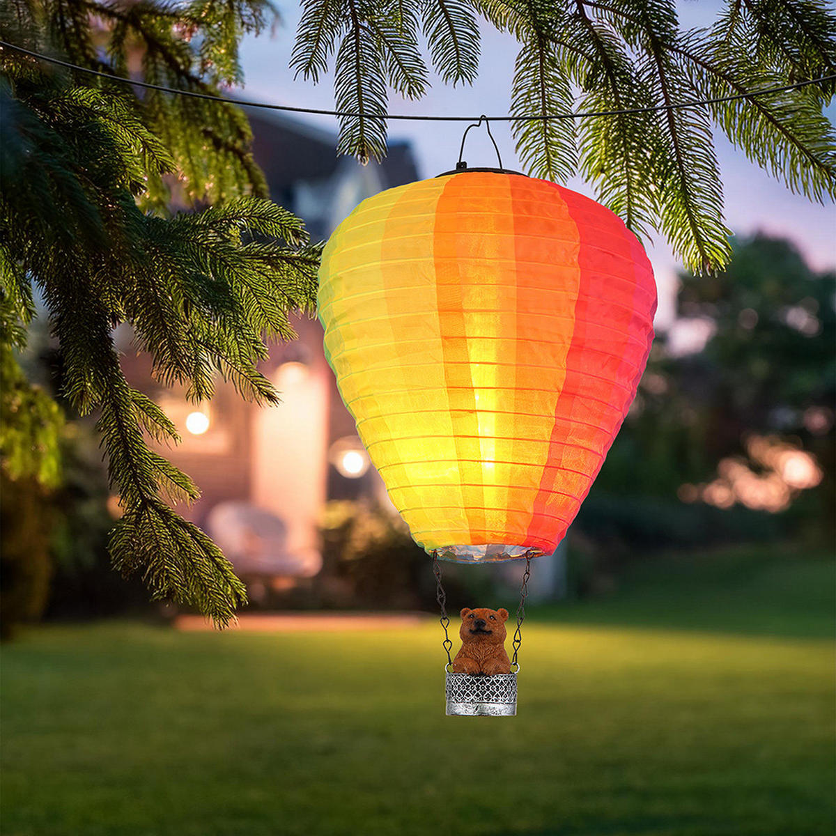 LED AUSSENLEUCHTE Metall Bunt - Multicolor, Metall (27/27/44cm) - Globo Lighting