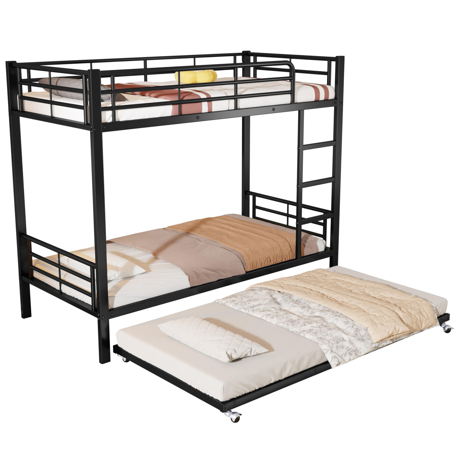 Fortuna Lai Etagenbett Schwarz 90x200 cm