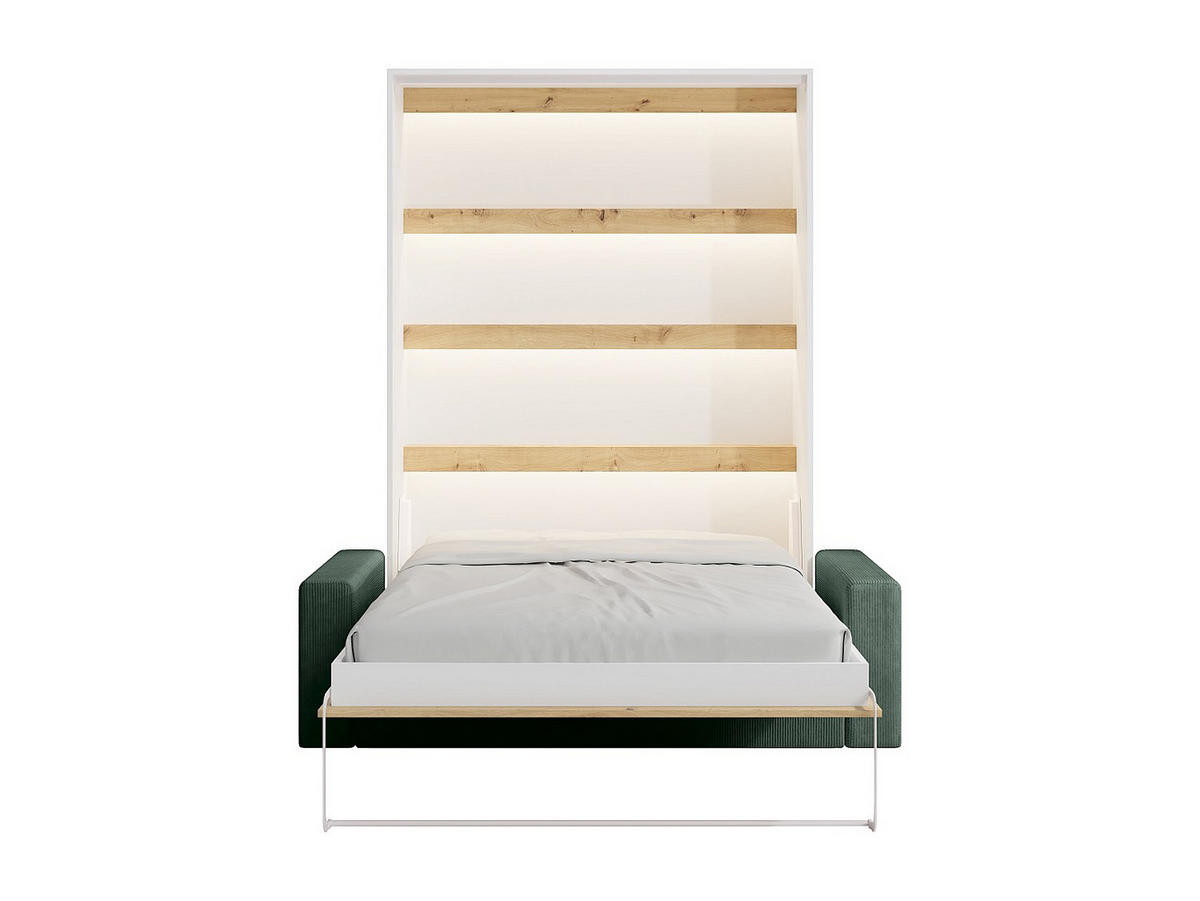 SCHRANKBETT - -Sitzer - Holz, Platte - Naturfarben Hell, Weiß - - Naturfarben/Weiß, Holz (239.2/200cm) - Vente-Unique