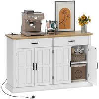 SIDEBOARD Weiß/Eichenfarben, 140/40/91,5 cm - Weiß, Holz (140/91.5/40cm) - PANGIVO