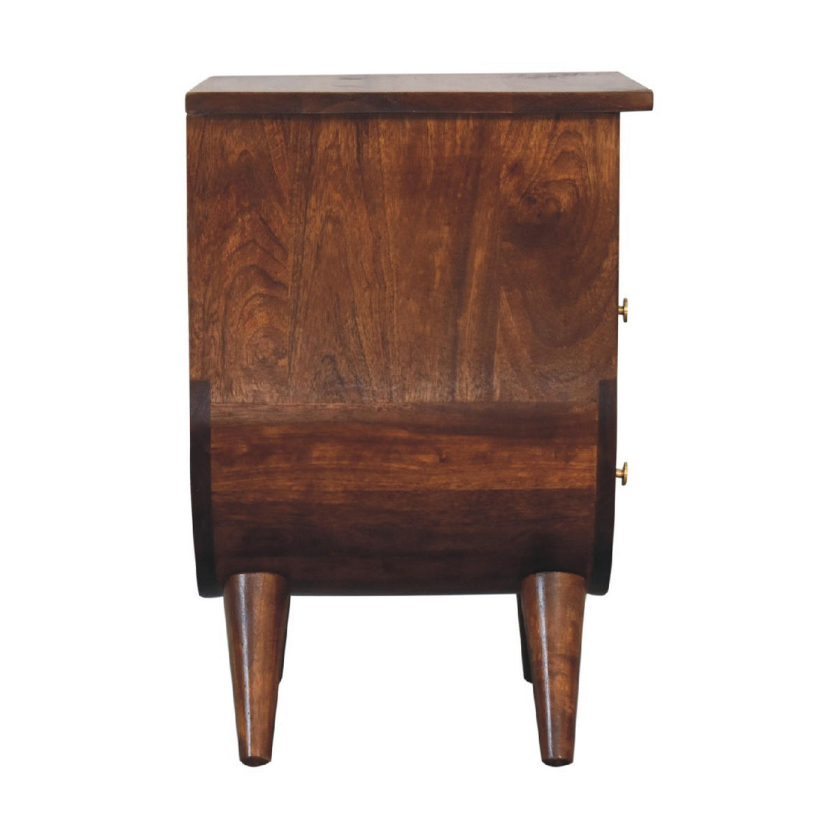 NACHTTISCH Split - Kastanienfarben/Messingfarben, Holz/Metall (40/52/35cm) - Artisan Furniture
