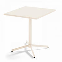 GARTENTISCH , klappbar, Elfenbeinfarbe - Creme, Metall (70/70/72cm) - Oviala