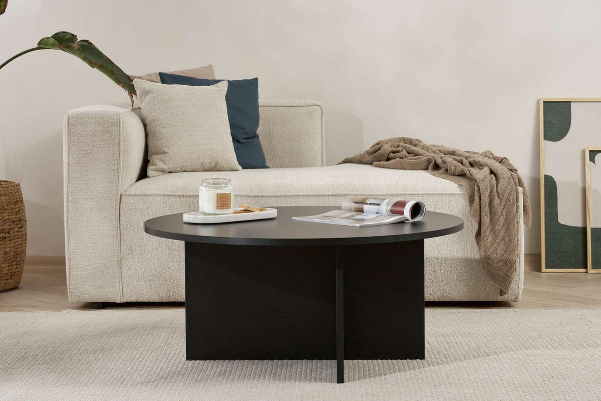 COUCHTISCH soleil Schwarz - Schwarz, Holz (90/90/40cm) - Habitat Garten