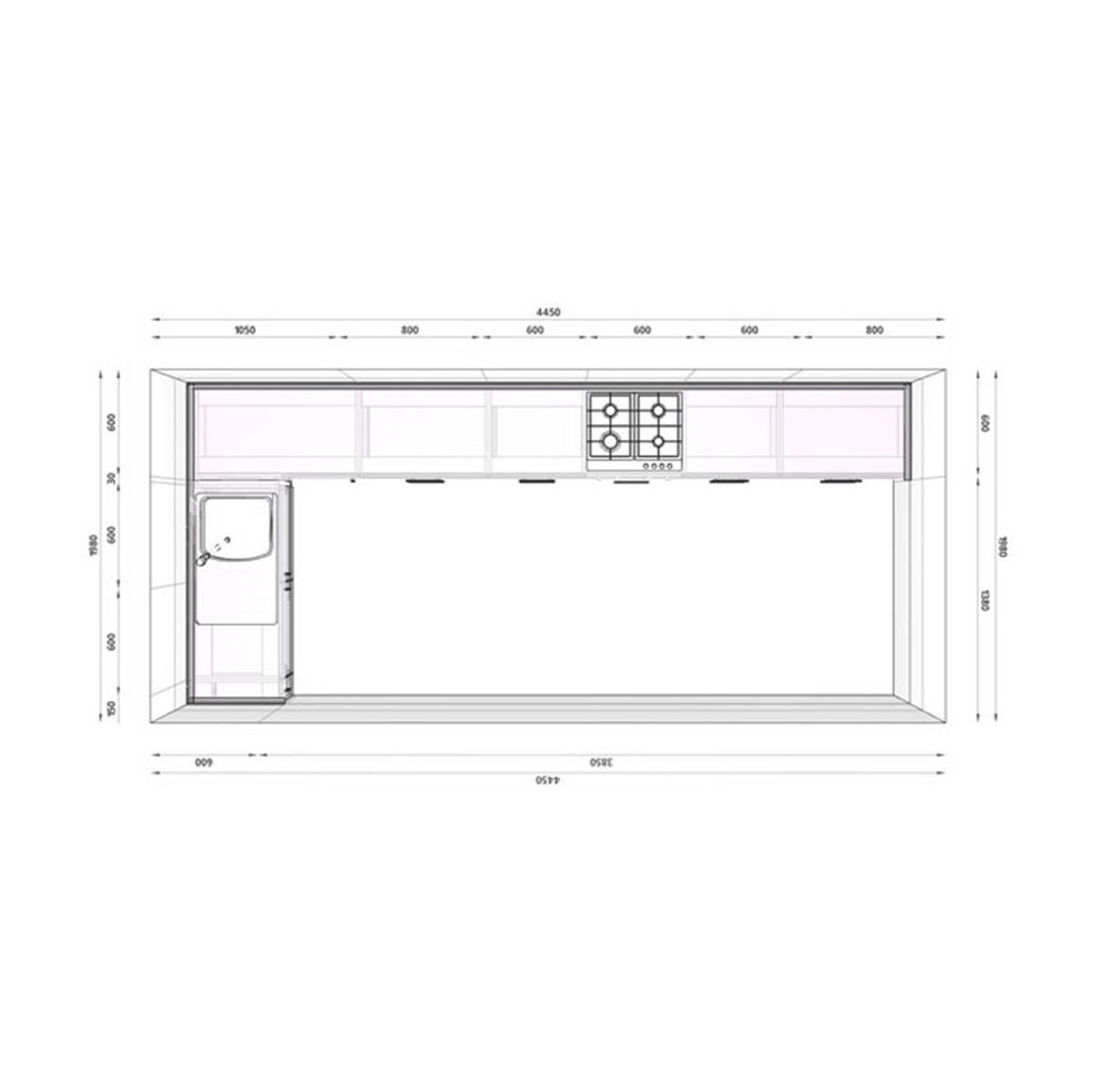 WINKELKÜCHE Bari weiß - schwarz / reinweiß matt - schwarz glas 15-teilig - Schwarz/Weiß, Holzwerkstoff (198/207/445cm) - Feldmann-Wohnen