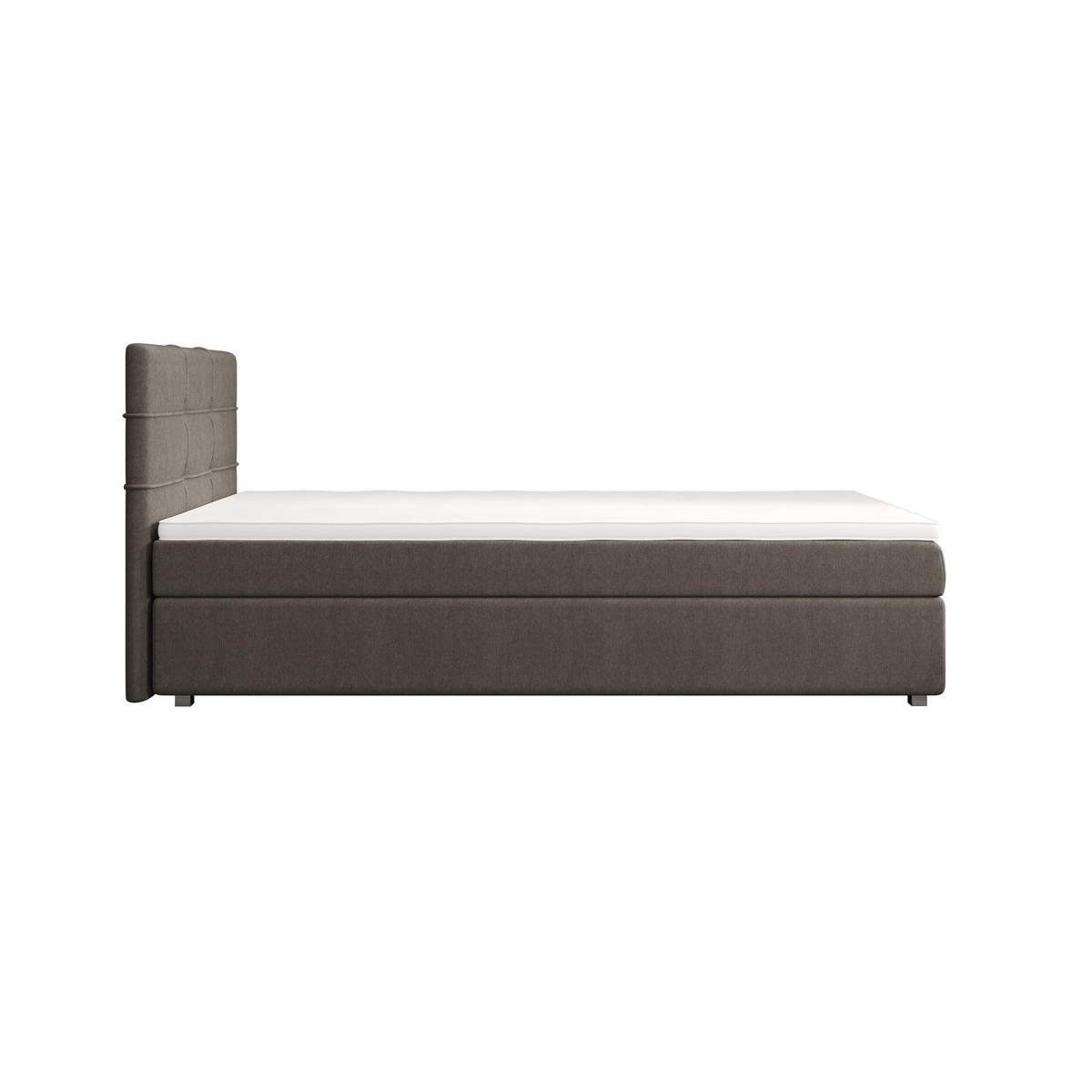 BOXBETT FADO 1 90x200, mit Matratze H3 und Topper, Cosmic 03 - Braun, Holz/Kunststoff (90/200cm) - Bedante