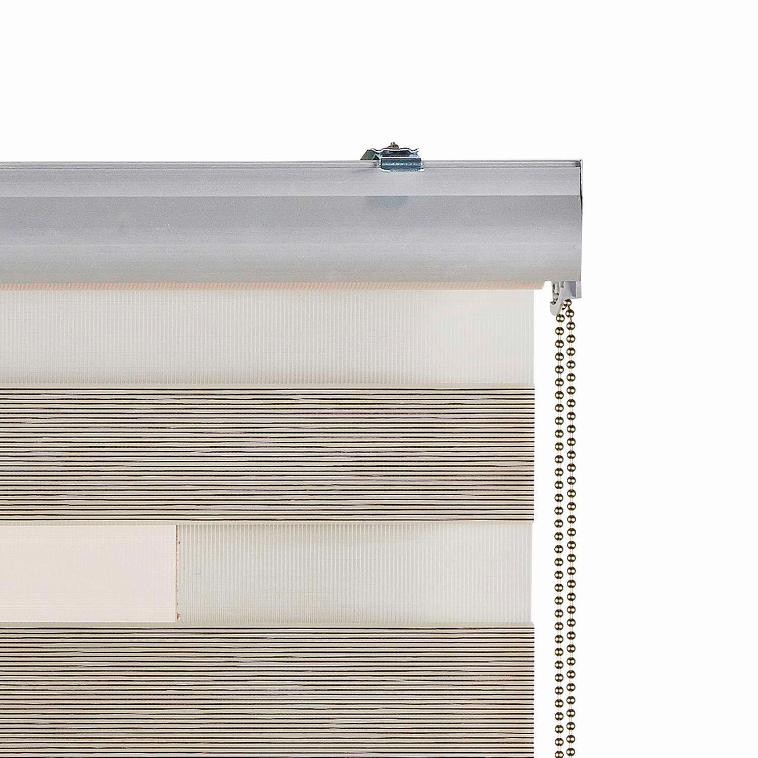 Thumbnail - Storesdeco Doppelrollo, Beige, Kunststoff, Uni, Rechteckig, 100x250 cm, CE, Wohntextilien, Rollos & Jalousien, Rollos, D...