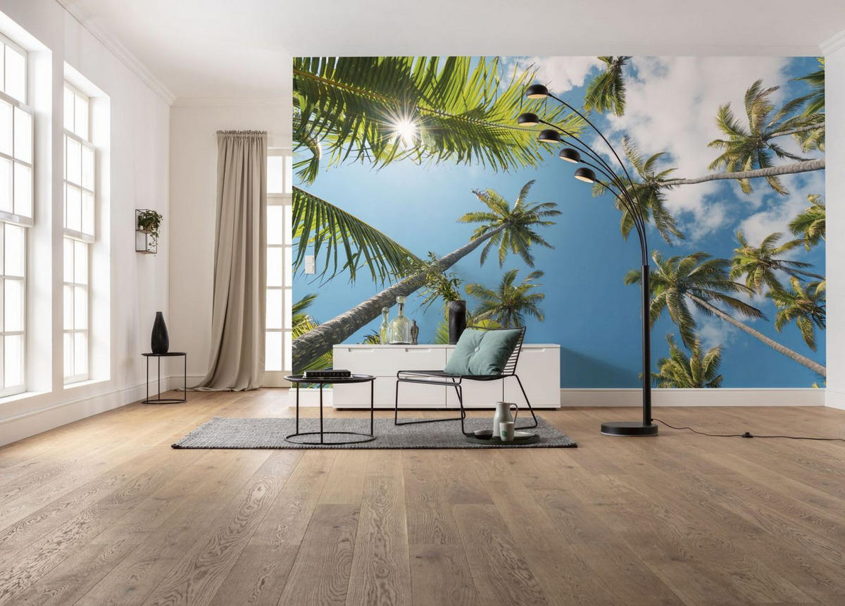FOTOTAPETE Palmen 450 x 280 cm - Grün, Papier (450/280cm) - Sanders & Sanders