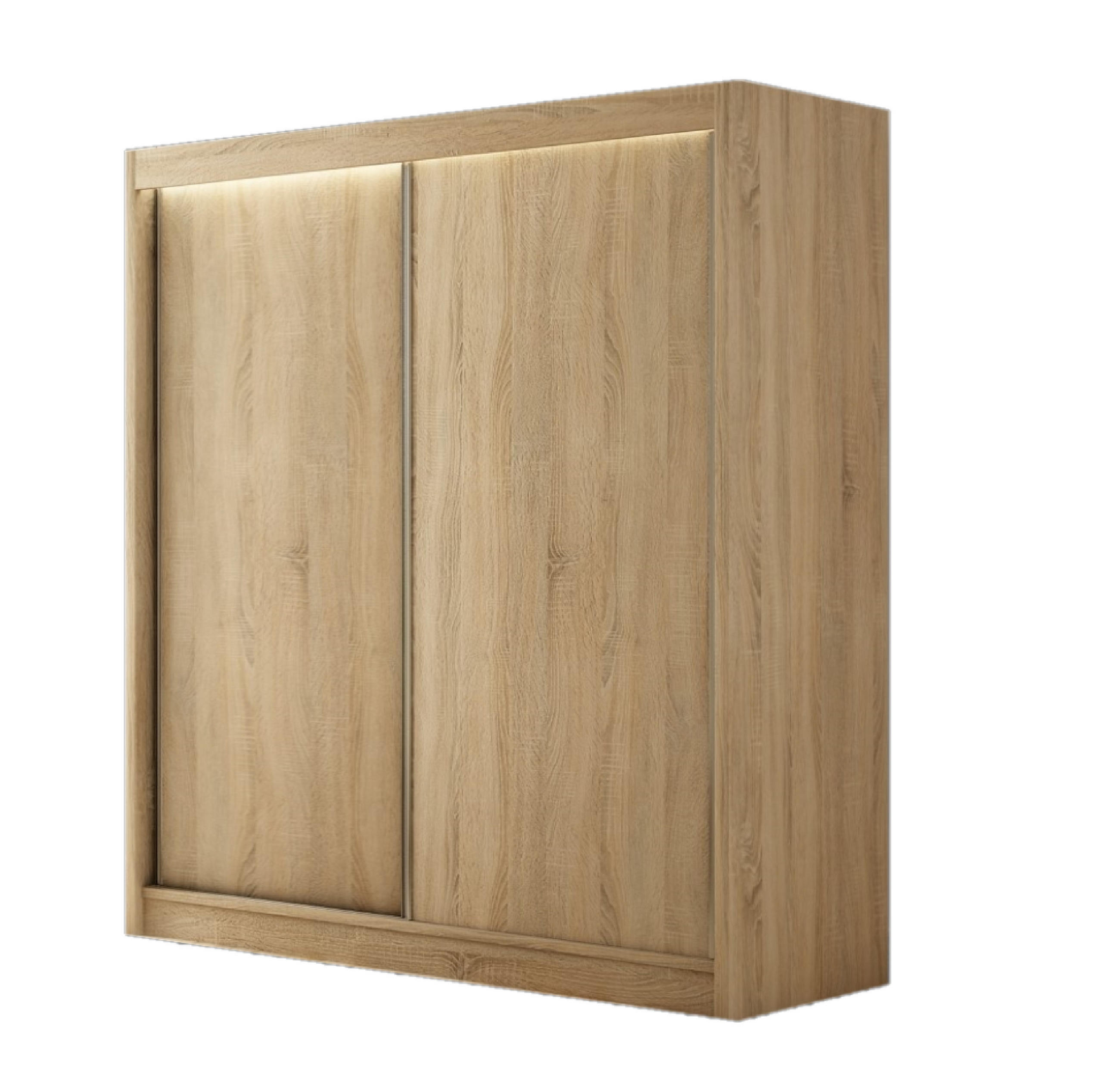 SCHWEBETÜRENSCHRANK Saturn 120 cm 2-türig, Eiche sonoma - Sonoma Eiche, Kunststoff (120/215/61cm) - Margaret Hadas24