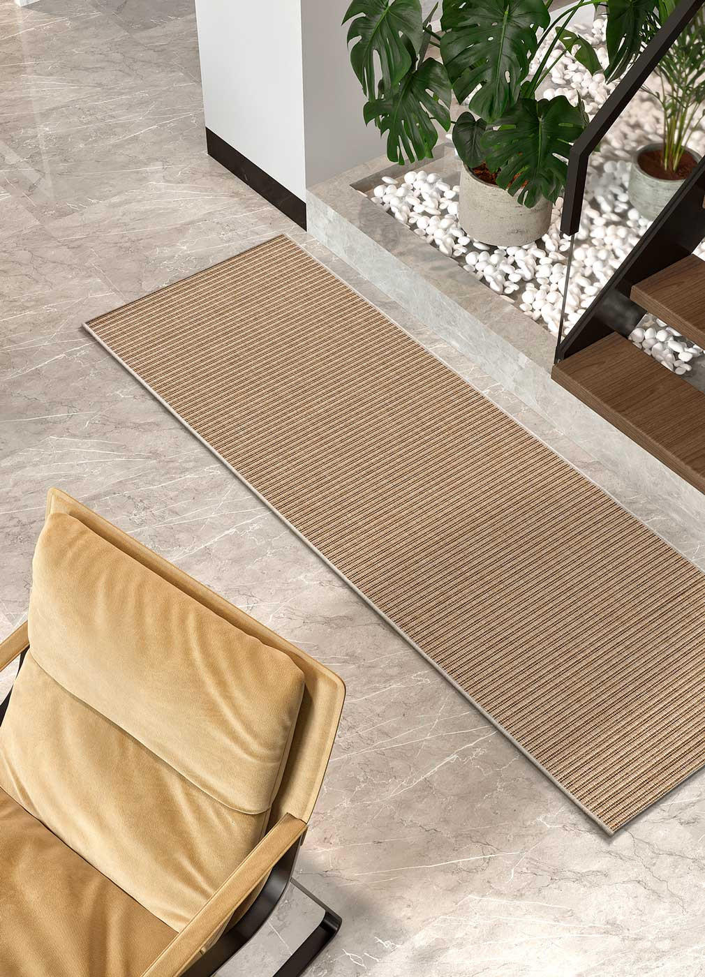 OUTDOORLÄUFER Beige Natura 48/200 cm - Beige, Textil (48/200cm) - Atticgo