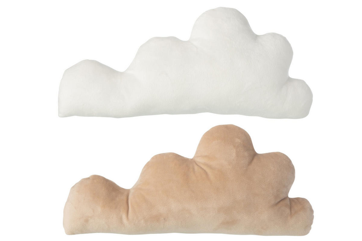 WOLKE POLY (2ER SET) - Weiß, Textil (6/31cm) - J-Line