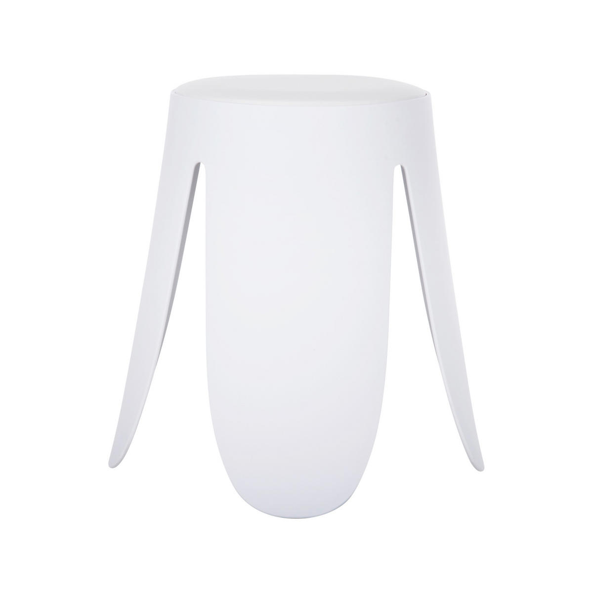 HOCKER 2-teilig Weiß - Pink/Weiß, Kunststoff (30/46/30cm) - Mobili Rebecca