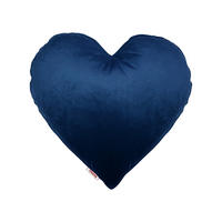 HERZKISSEN Samt&Sonders admiral-blau 35x32 cm - Blau, Textil (34/32cm) - beties Heimtextil