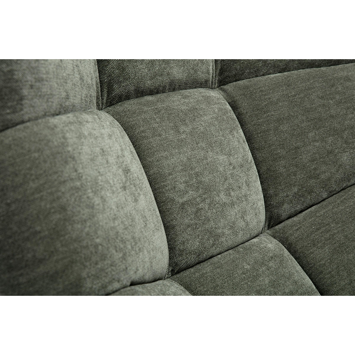 SESSEL Skandinavisch Samteffekt Khaki Holz BRODY - Grün, Textil (93/101/75cm) - Miliboo