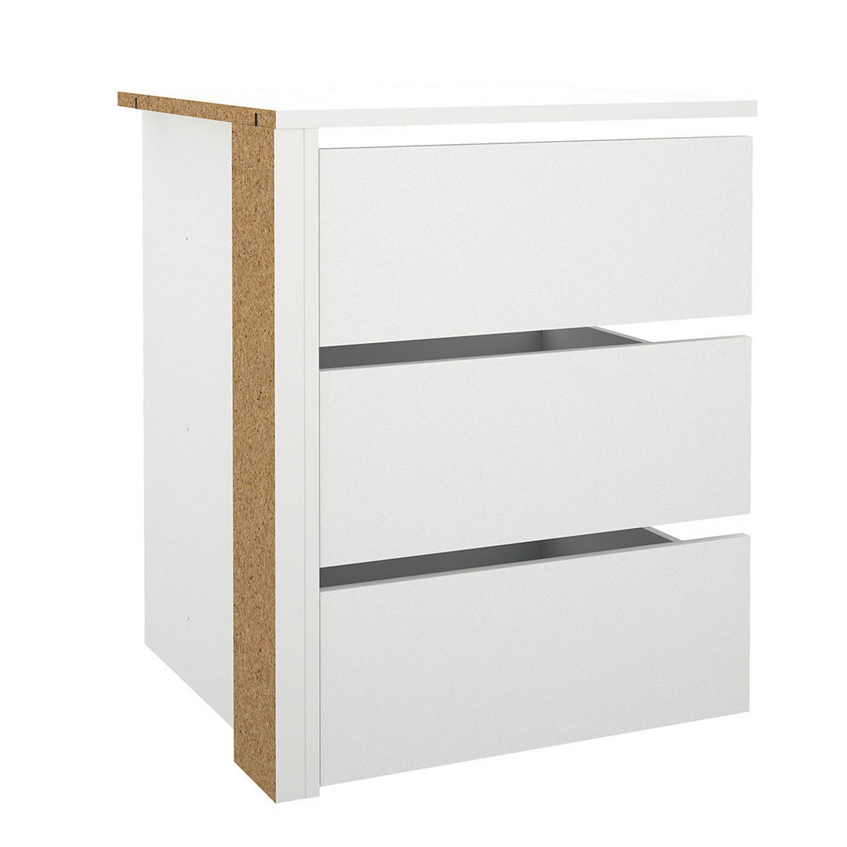SCHUBLADENEINSATZ, Catania, Weiß, Holzwerkstoff, 70 x 55 x 57 cm - Weiß, Holzwerkstoff (70/57/55cm) - ebuy24