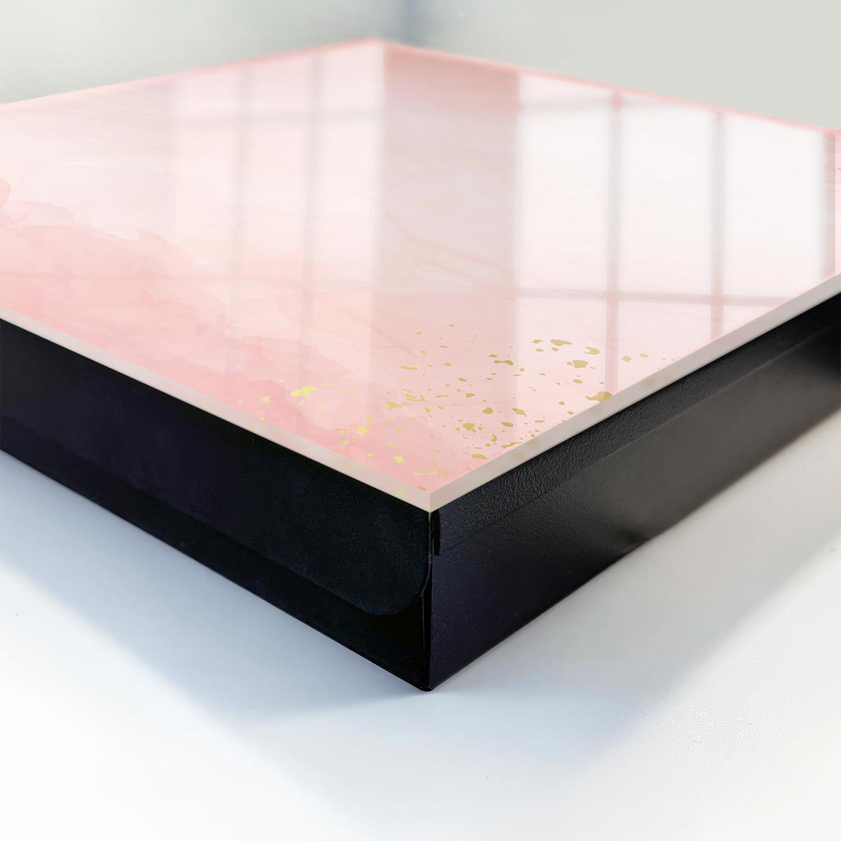SCHLÜSSELBOX Schwarz 30x30 cm- Türöffnung nach rechts - Pastell-Eleganz - Pink, Metall (30/30/5cm) - TULUP