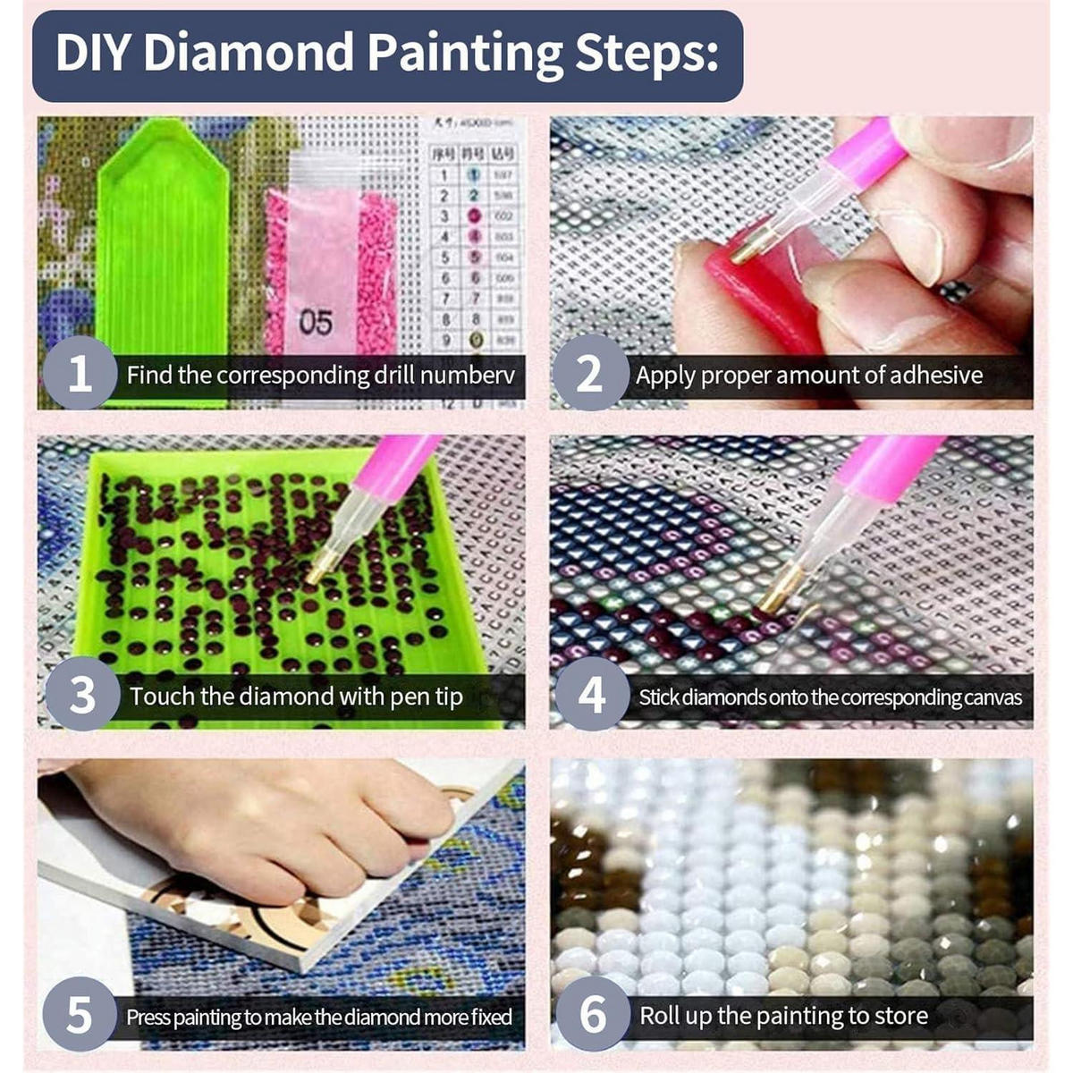 DIAMOND Painting Set Tiger 100x40cm - Multicolor, Papier (40/0.5cm)