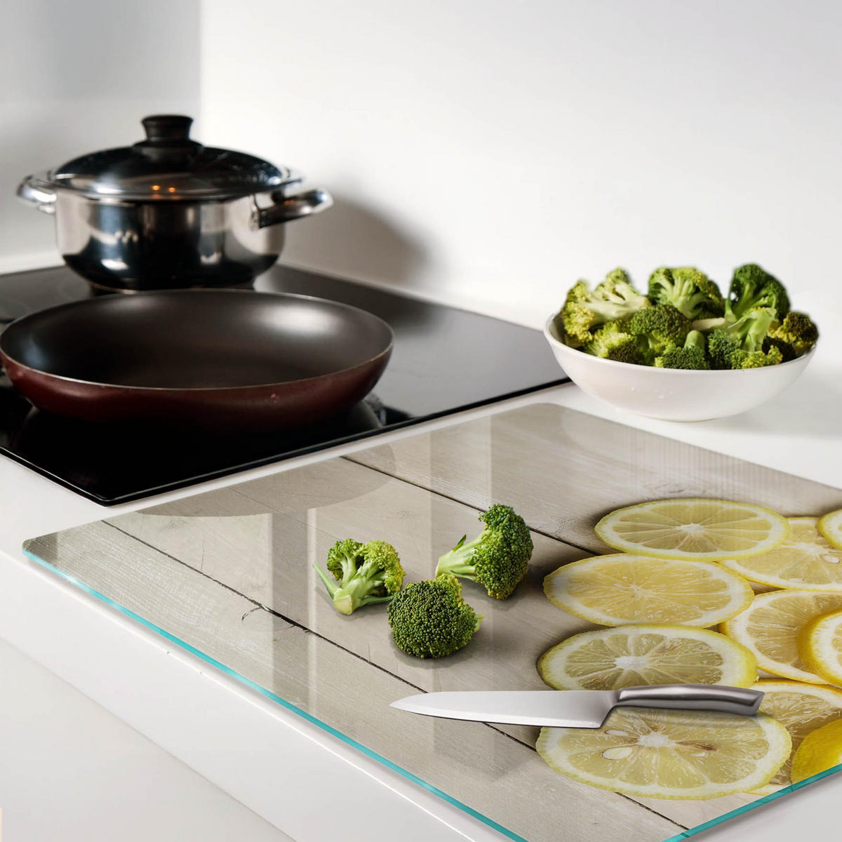 GLASPLATTE 60x52 cm Zitronenholz - Gelb, Glas (60/0.4/52cm) - TULUP