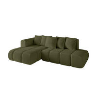 ECKSOFA Ottomane Links CLOUD-L-v1 280x185x90 Grün Bouclé - Grün, Holzwerkstoff/Kunststoff (180/289cm) - ALTDECOR