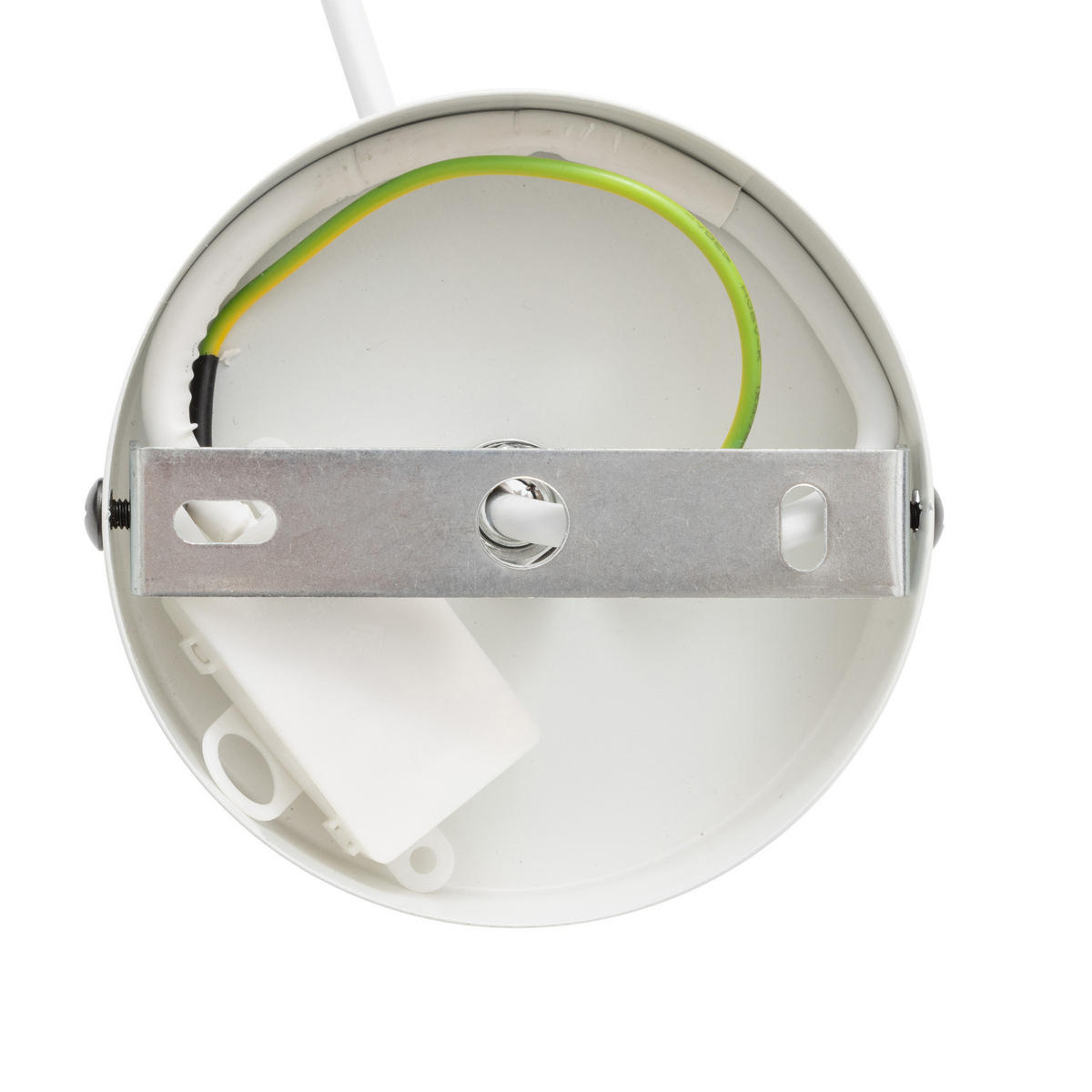 DECKENLAMPE Tobie Ø 35 cm - Weiß, Naturmaterialien (37/37/112cm) - Atmosphera Createur d´interieur