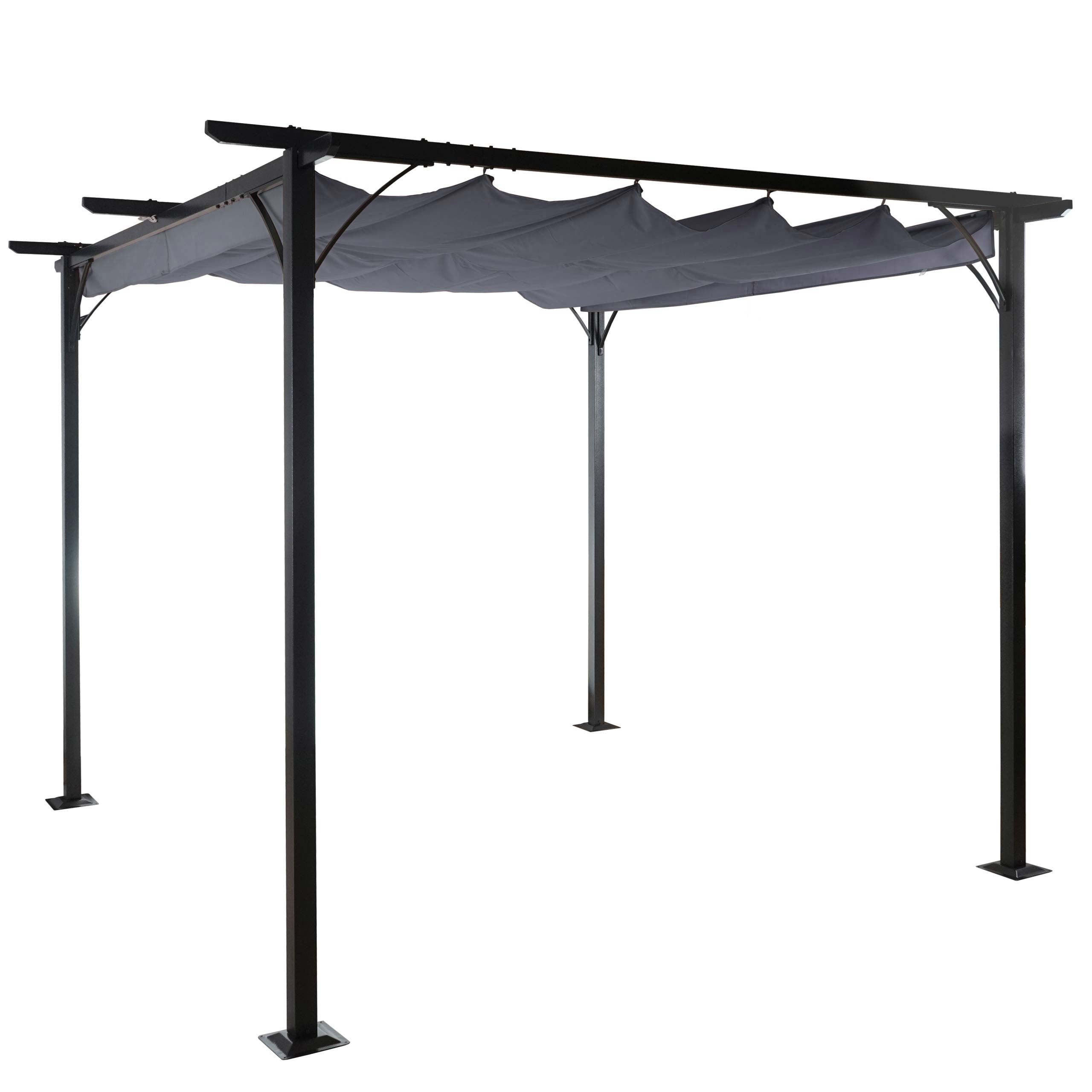 PERGOLA 232x350x350cm Grau - Grau, Metall (350/232/350cm) - BERLINLODGE