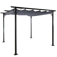 PERGOLA 232x350x350cm Grau - Grau, Metall (350/232/350cm) - BERLINLODGE