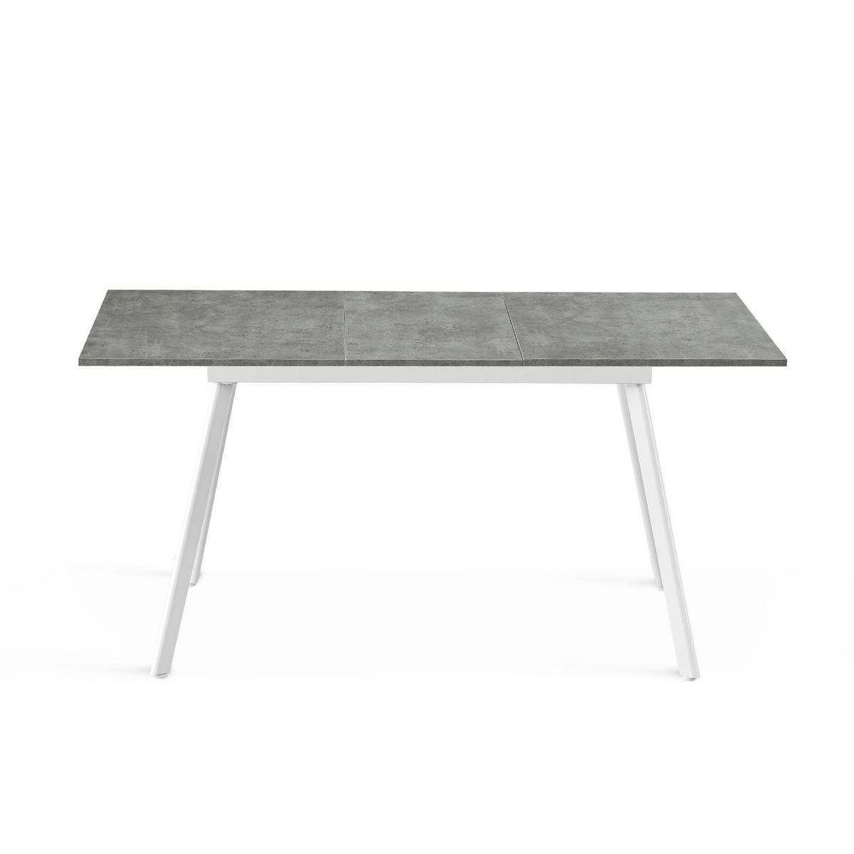 ESSTISCH OSKAR 120-160/80/76 cm Beton - Anthrazit, Holz (80/120/76cm) - B&D Home