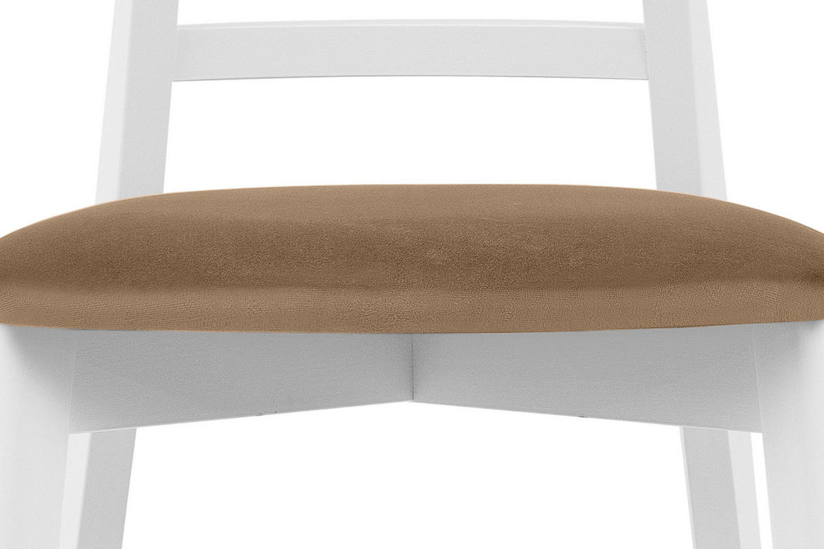 ESSTISCHSTÜHLE LILIO 2 St Vintage, Beige / weiß - Beige/Weiß, Holz/Textil (47/76/45cm) - KONSIMO®
