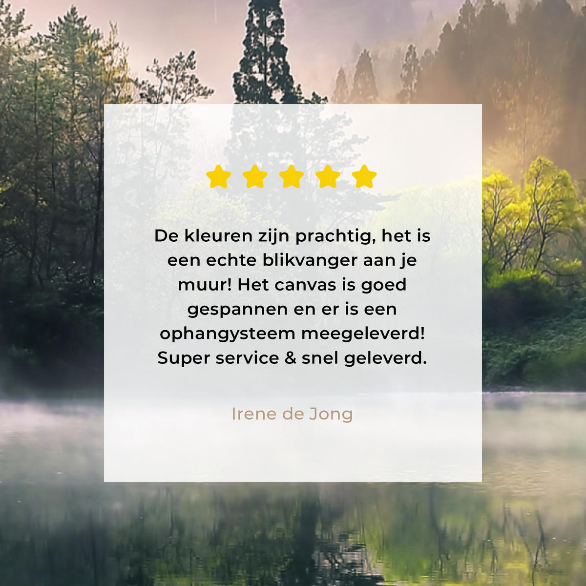 LEINWANDBILD Natur - Bäume - Berge - See - Wasser Wandbild 40x30 cm - Hellgrün, Textil (40/30cm) - MuchoWow