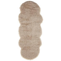 KUNSTSCHAFFELL-TEPPICH Mamungari 180/60 cm - Beige, Kunststoff (60/180cm) - Beliani