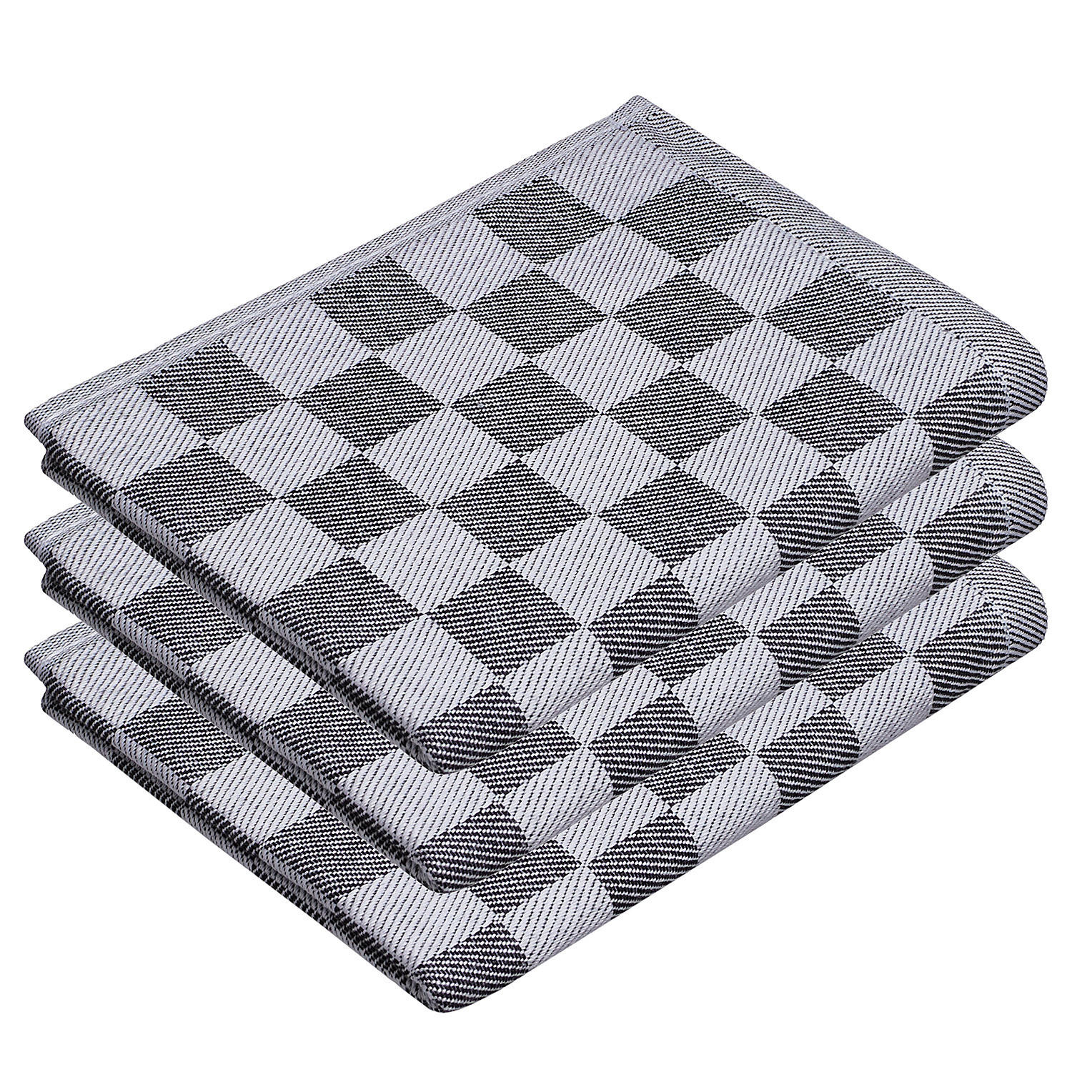 KÜCHENTUCH (3er Set) Checker Style - Anthrazit, Textil (50/67cm) - Butlers
