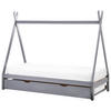 KINDERBETT 90x200 cm Grau Talmontiers - Grau, Holz (90/200cm) - Beliani
