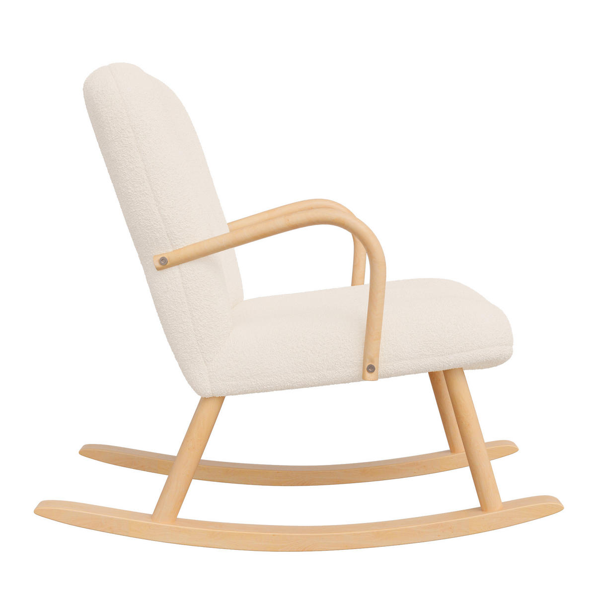 SCHAUKELSTUHL, Weiß - Weiß, Holz (96/85/64cm)