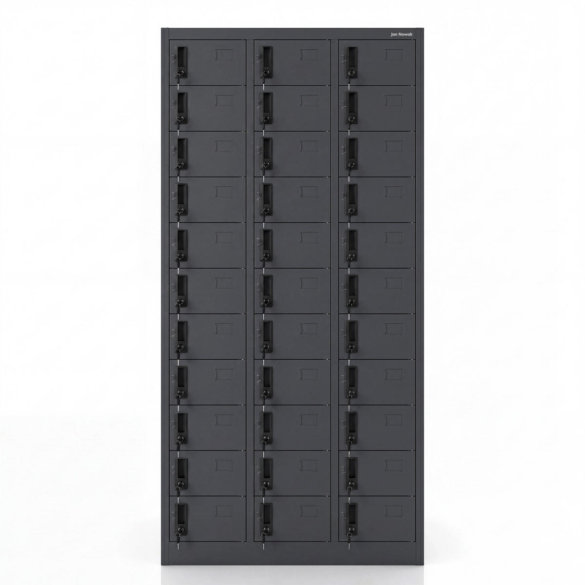 SCHLIESSFACHSCHRANK für Mitarbeiter OLIVER 185x90x45 cm - Anthrazit, Metall (90/185/45cm) - Jan Nowak