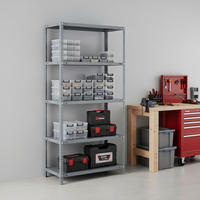 SCHRAUBREGAL PANDA | HxBxT 180x80x30cm | 5 Fachböden | Fachlast 75kg | Grau - Grau, Metall (80/180/30cm) - PROREGAL