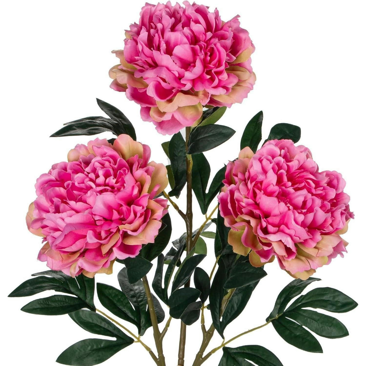 KUNSTBLUMEN Pfingstrosen 74 cm - Rosa, Kunststoff (38cm)