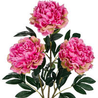 KUNSTBLUMEN Pfingstrosen 74 cm - Rosa, Kunststoff (38cm)