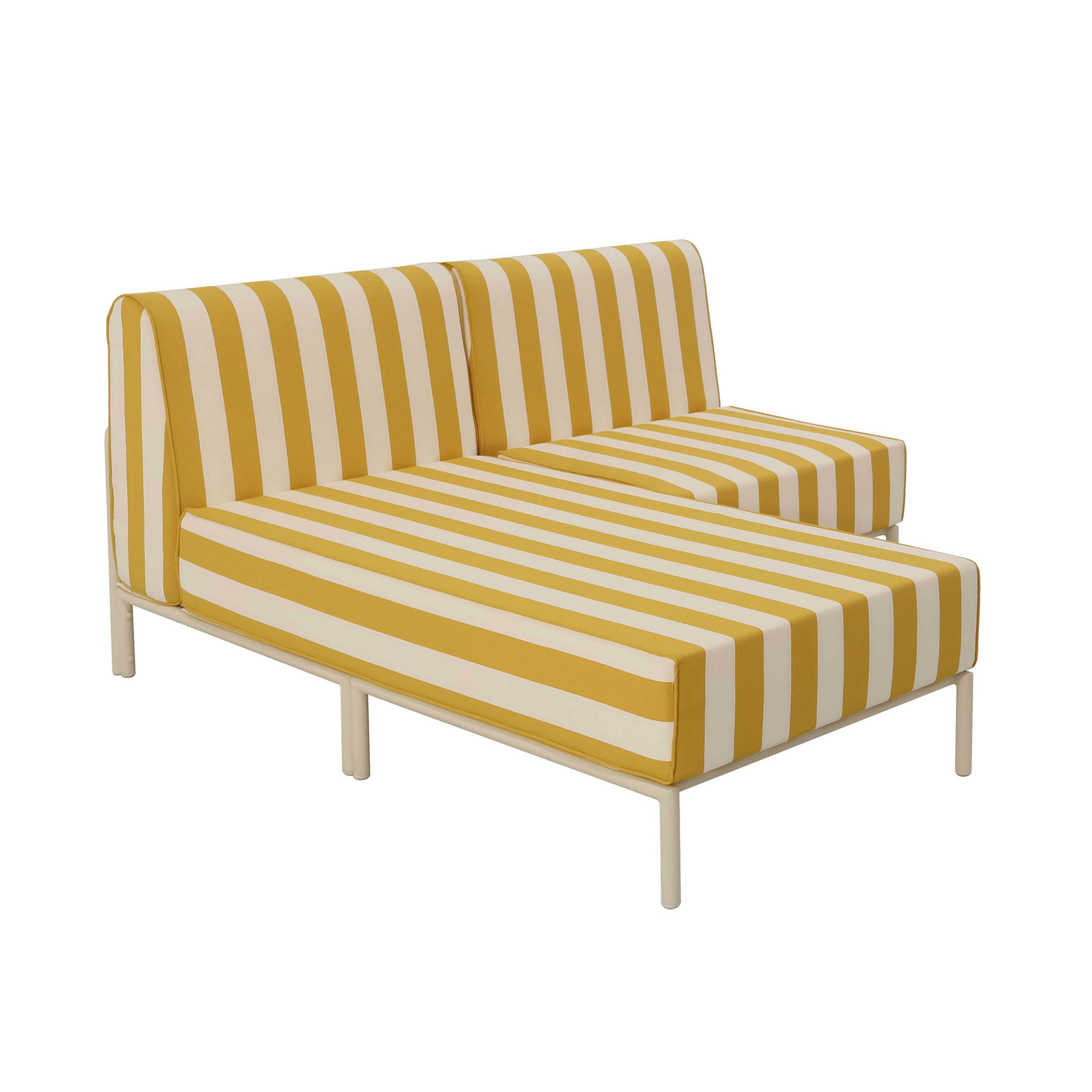 GARTENSOFA mit 2 Sitzplätzen, Gelb - Gelb, Textil (153/78/144cm) - Oviala