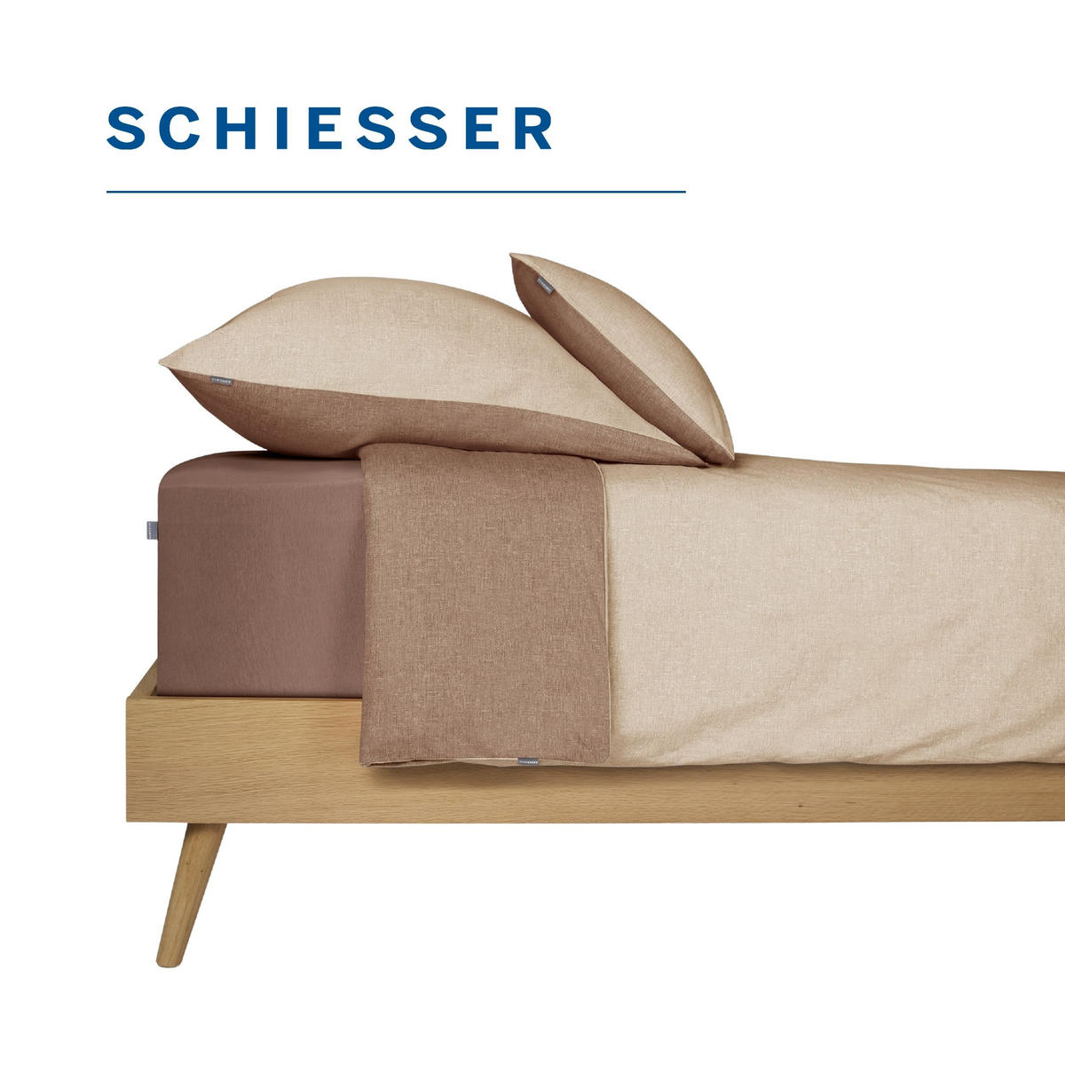 SPANNBETTLAKEN Jessi 100% Baumwolle 150x200 cm Braun - Braun, Textil (150/200cm) - SCHIESSER