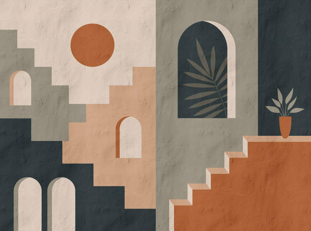 VLIESTAPETE Grün 371/280 cm - Grau/Grün, Textil (371/1cm) - KUNSTLOFT