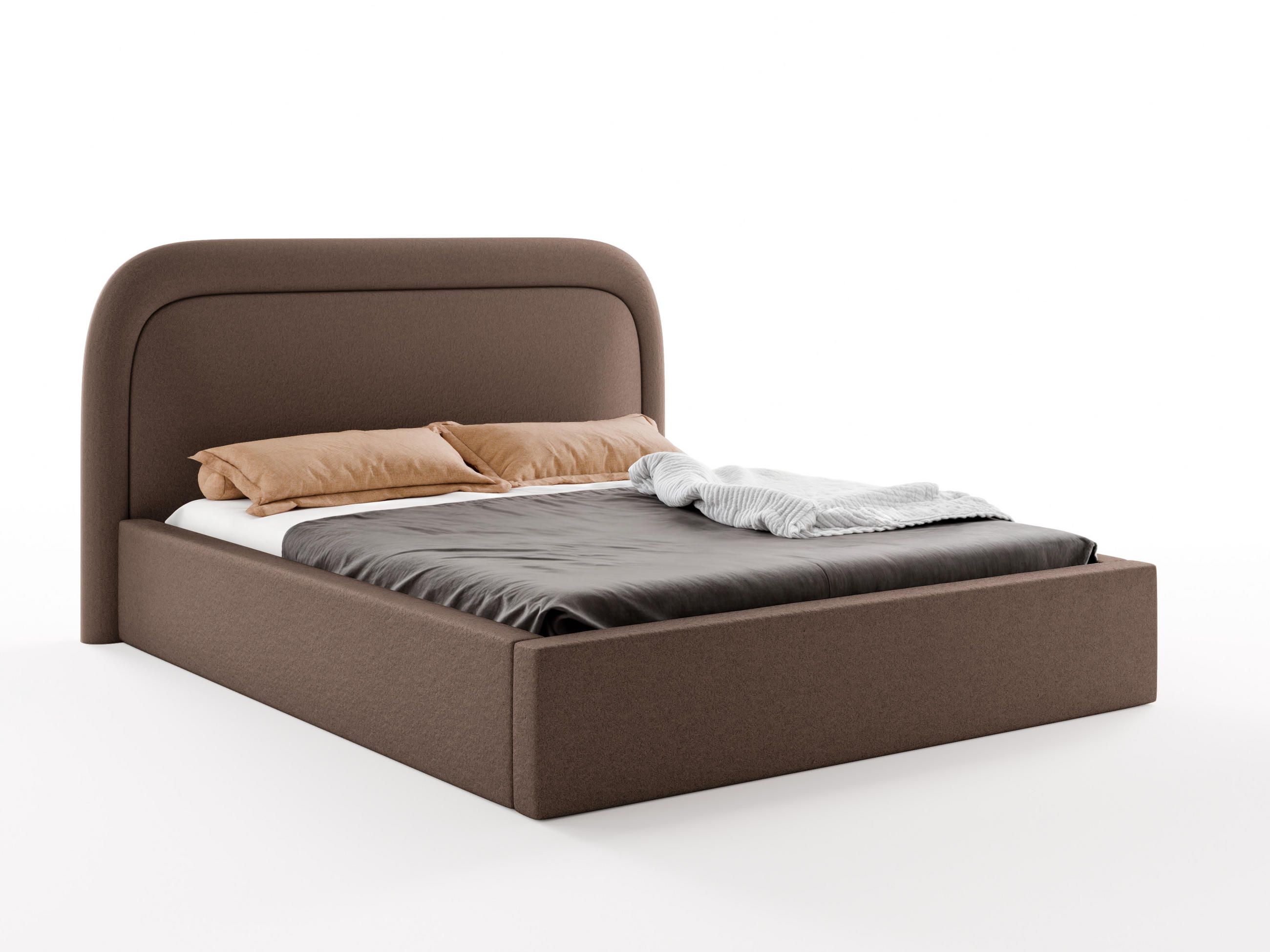 Luxkor24 Polsterbett Braun 140x200 cm